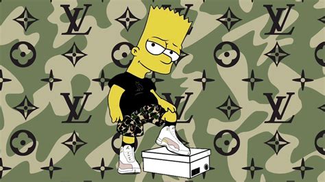 bart simpson louis vuitton wallpaper.